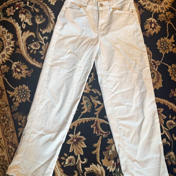 D. Jeans - White Recycled Twill High Waist Ankle Pants - Picture 4 of 4